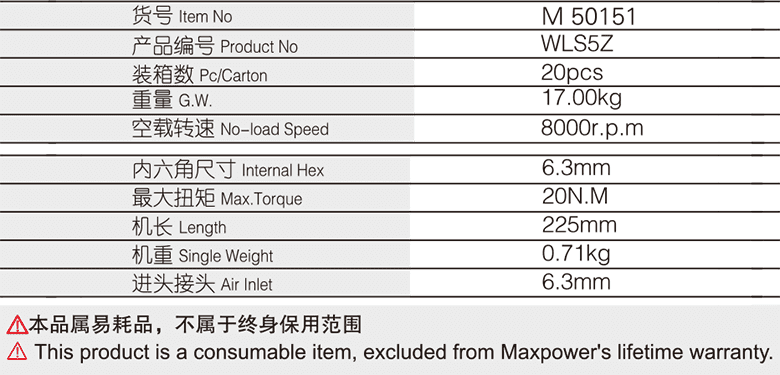 6.3mm专业级气动螺丝刀(图1)